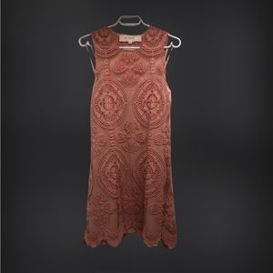 Jen’s Pirate Booty Mandala Clay pink boho sleeveless dress with slip